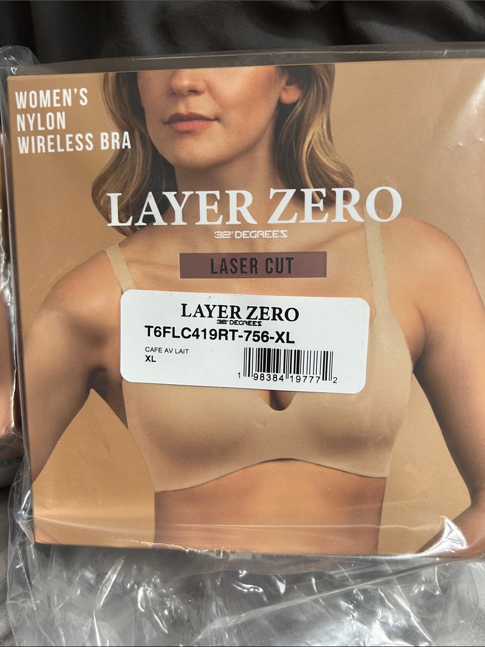 32 Degrees Layer Zero Laser Cut Wireless Bra - Cafe Au Lait